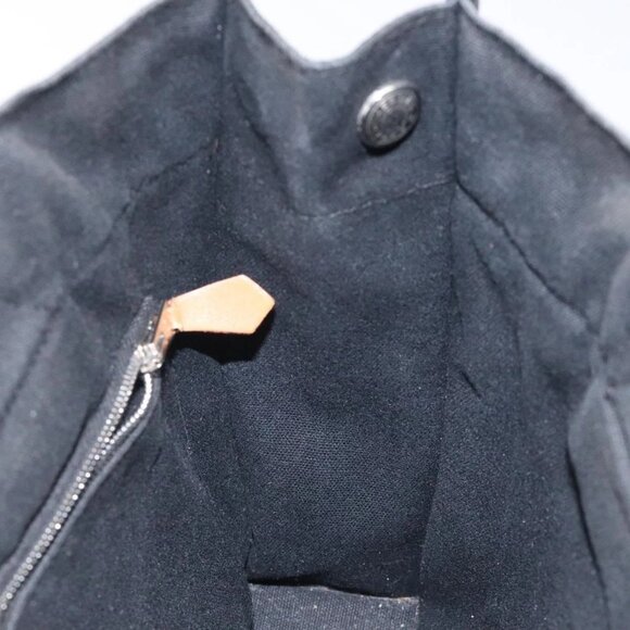 HERMES Fourre Tout PM Hand Bag Canvas Black Silver Auth bs24474 - Picture 13 of 16